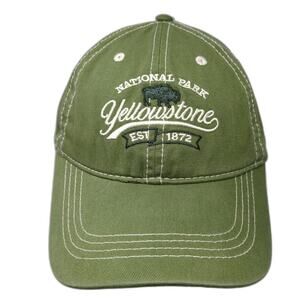 Prairie Mountain Baseball Cap Green One Size Yellowstone National Park Bison Hat